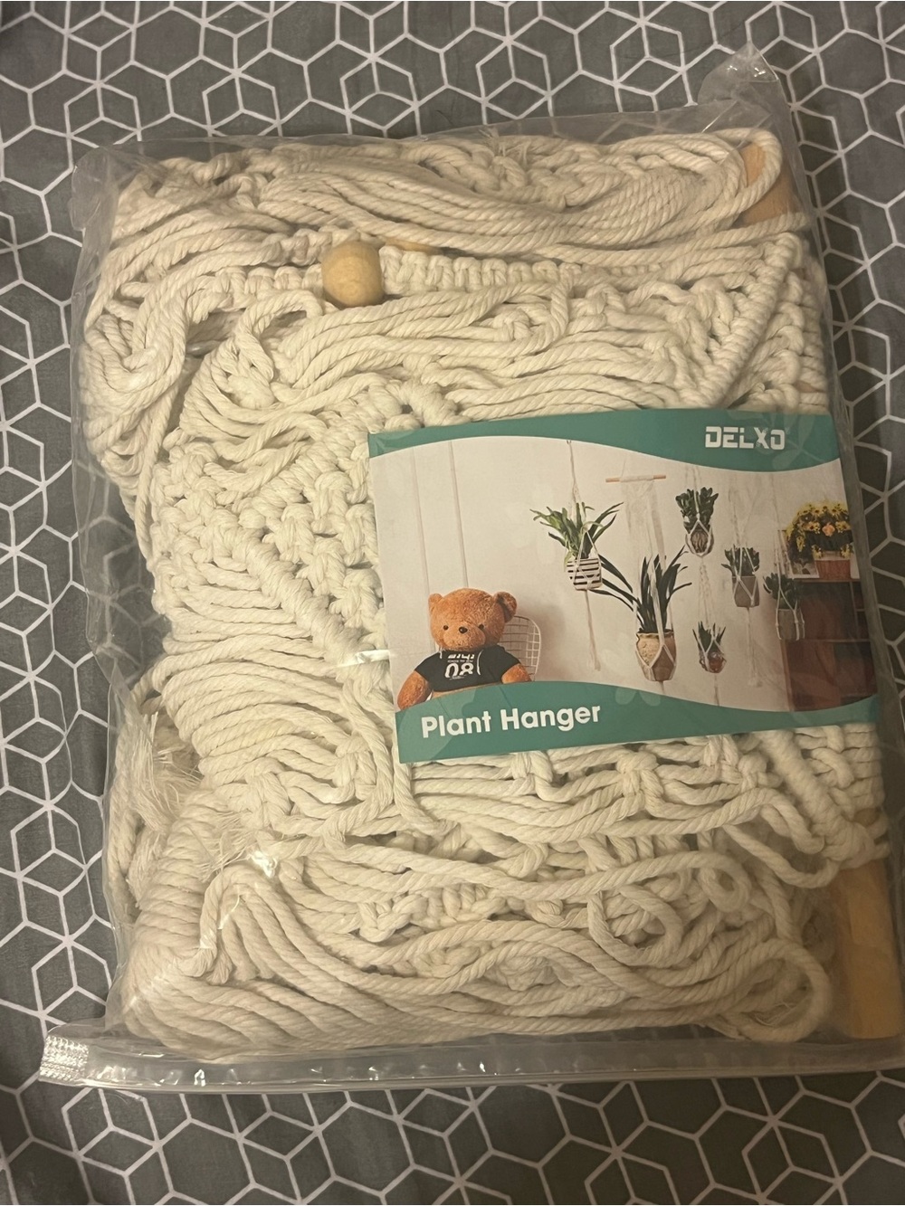 Delxo Cream Macramé Plant Hanger